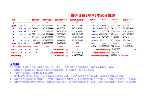 符合导线计算