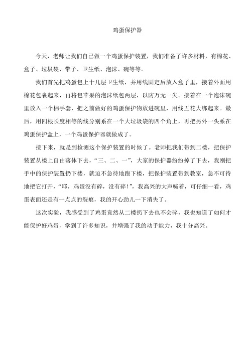 鸡蛋保护器