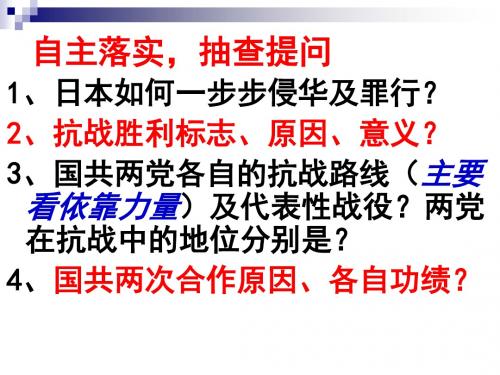 人教版必修一 解放战争 课件(20张)