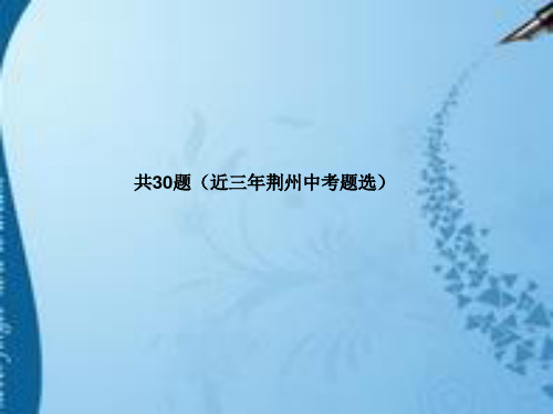 09～12年荆州中考选择题详解PPT课件