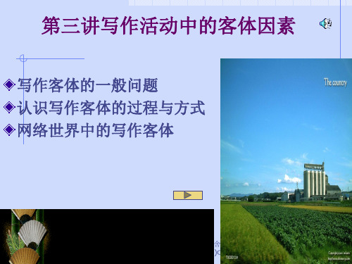 第三讲写作活动中客体因素