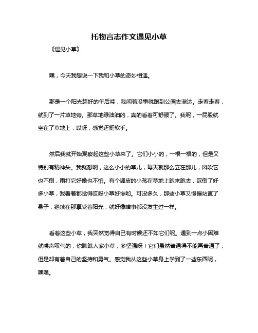 托物言志作文遇见小草