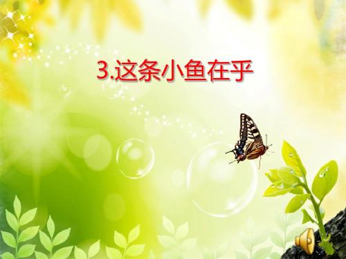 《这条小鱼在乎》PPT课件3