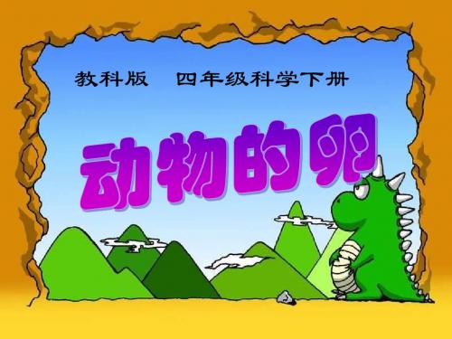 (教科版)科学四下 动物的卵  课件