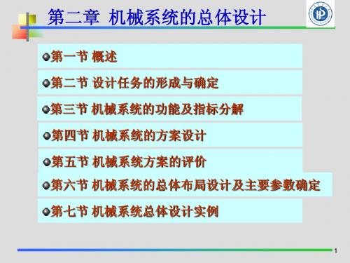 机械系统的总体设计经典课件