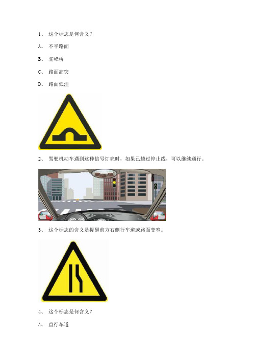2012三亚市驾驶证理论考试c2自动档小车仿真试题