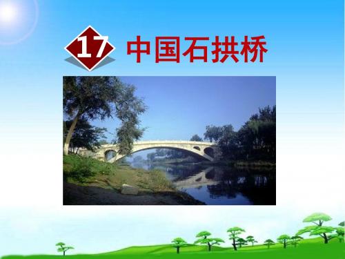 部编版人教版八年级语文上册第17课《中国石拱桥》