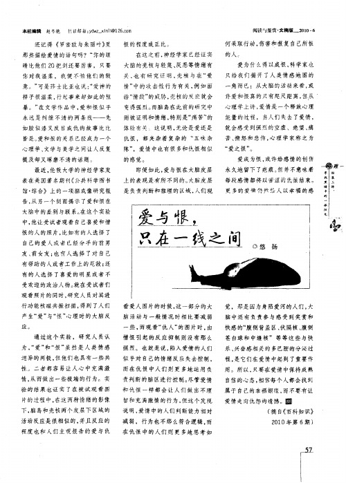 爱与恨,只在一线之间