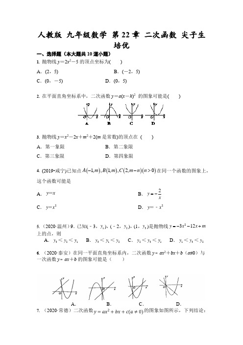 人教版 九年级数学上册 第22章 二次函数 尖子生培优 (含答案)