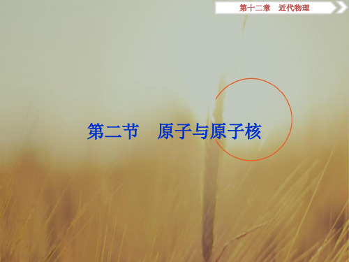 2018年物理新课标高考总复习第一轮复习课件：第十二章第二节原子与原子核 精品