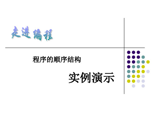 vb程序课件 顺序结构--实例演示 5