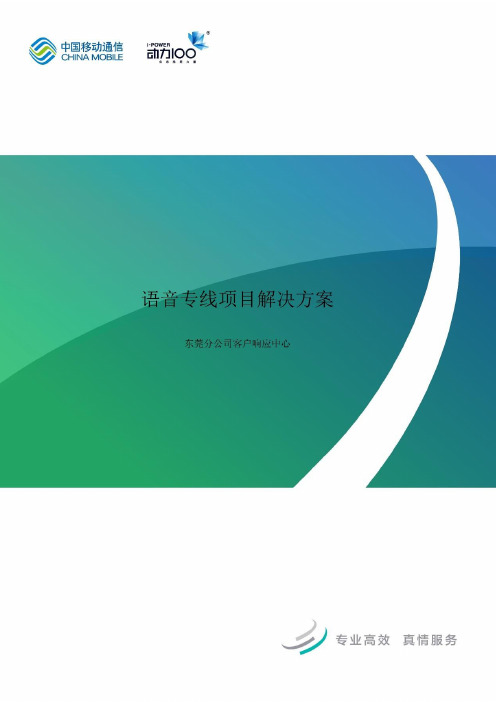 语音专线项目解决方案