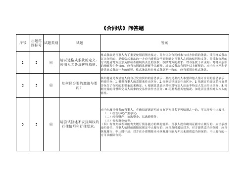 银行业考试合同法之问答题