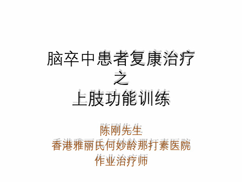 上肢功能训练