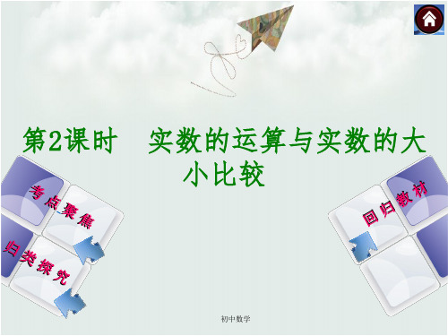 中考数学(苏科版全国通用)九级复习课件：第2课时实数的运算与实数的大小比较(共21张PPT)