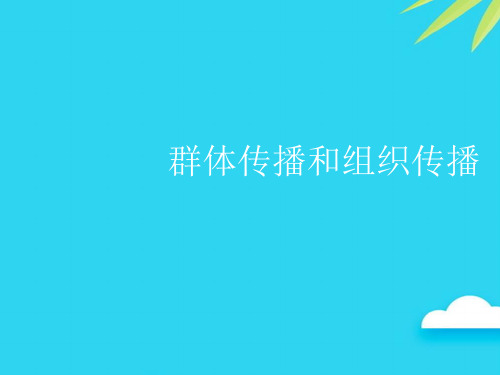 【正式版】群体传播和组织传播PPT
