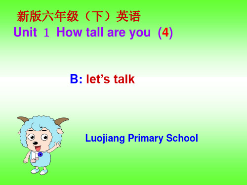 PEP版英语六年级下册Unit 1《How Tall Are You》(第四课时)ppt课件