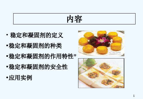 食品添加剂-稳定和凝固剂