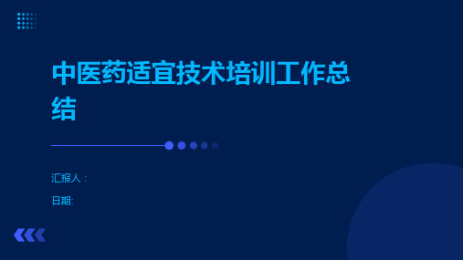 中医药适宜技术培训工作总结