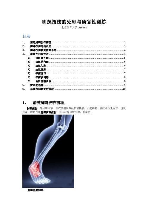 脚踝扭伤处理与康复训练-终极版