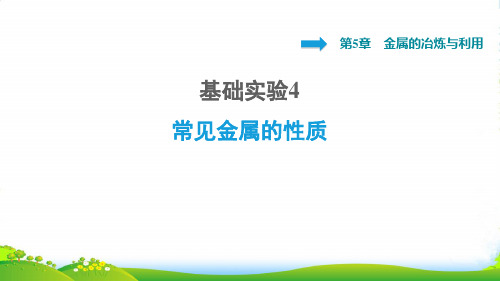 2022九年级化学上册第5章金属的冶炼与利用实验4常见金属的性质习题课件沪教版