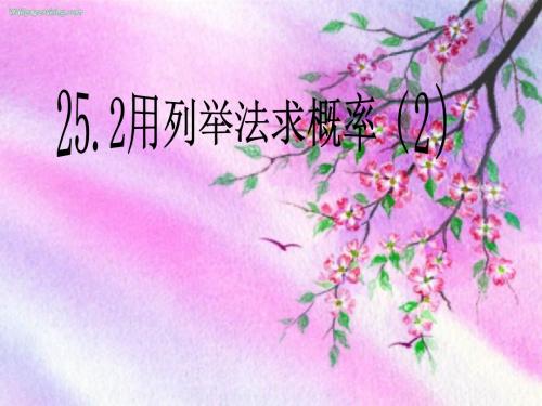 25.2用列举法求概率(2)