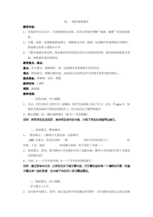 一幅名画的诞生