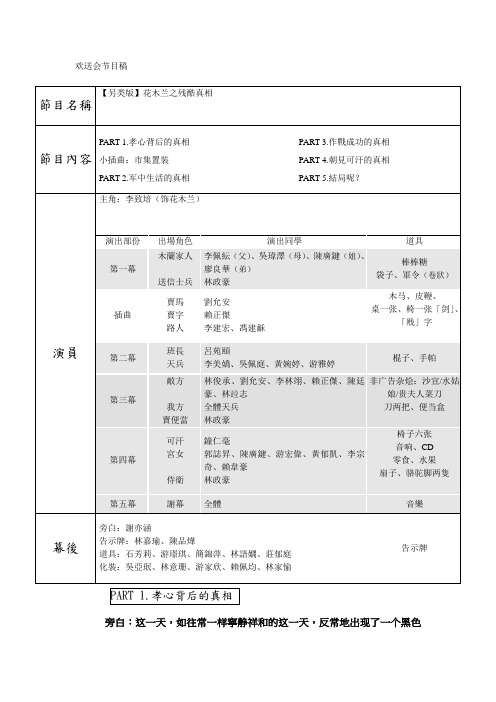 花木兰之残酷真相(舞台剧)