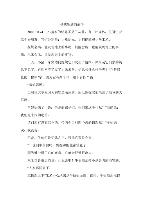 寻找钥匙的故事