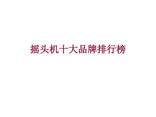 摇头机十大品牌排行和