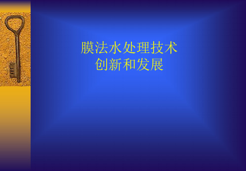 膜法水处理技术的创新和发展