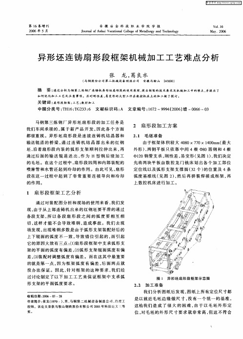 异形坯连铸扇形段框架机械加工工艺难点分析