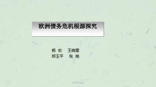 欧洲债务危机根源探究课件