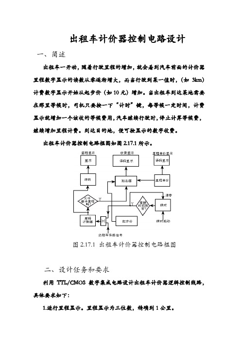 课程设计--出租车计价器