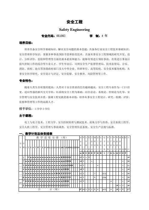 华南理工大学安全工程课程