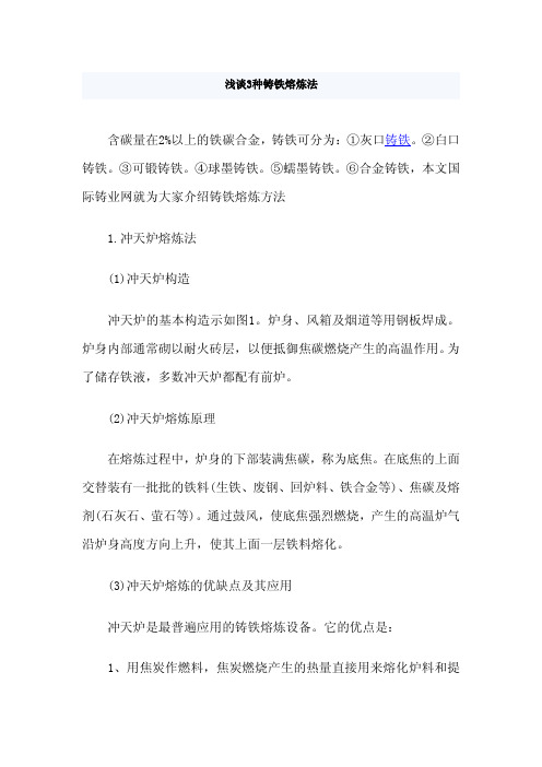 浅谈3种铸铁熔炼法