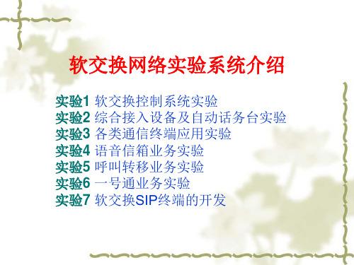 软交换网络实验课