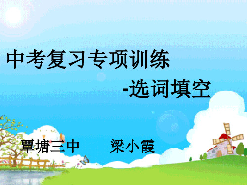 英语人教版九年级全册选词填空