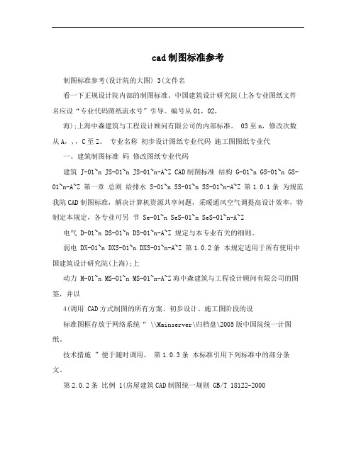  cad制图标准参考