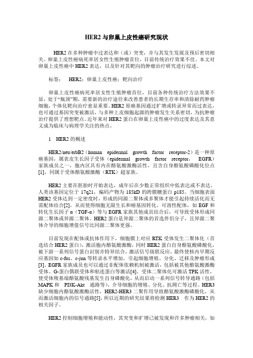 HER2与卵巢上皮性癌研究现状