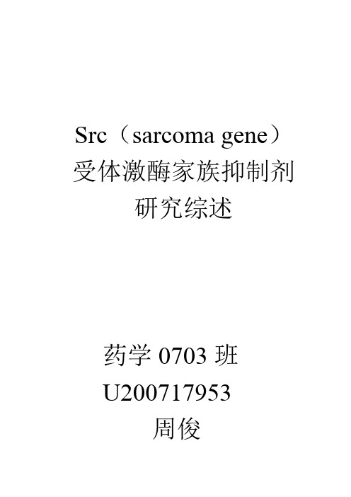 src激酶抑制剂综述