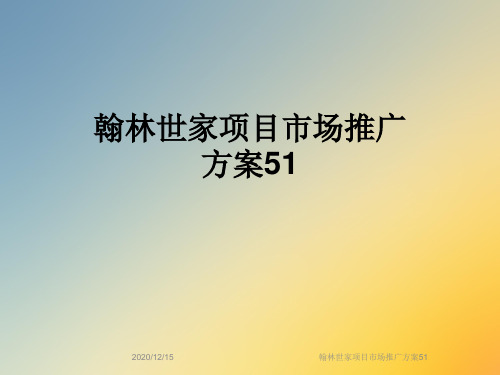 翰林世家项目市场推广方案51