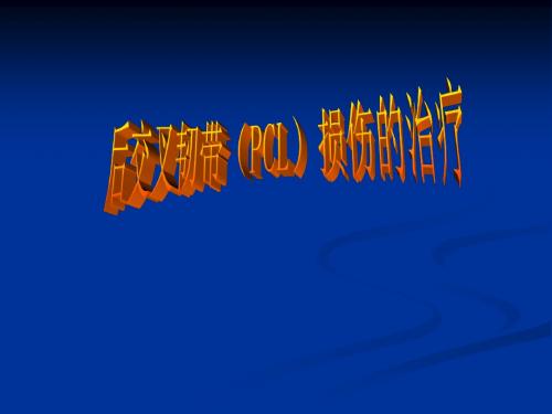 后交叉韧带损伤治疗原则