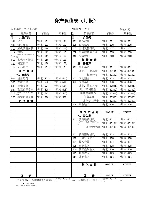 中小学校-资产负债表