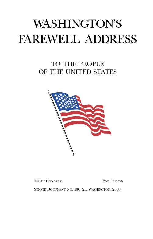 George Washington‘s Farewell Address - 乔治华盛顿告别演说(英文版)