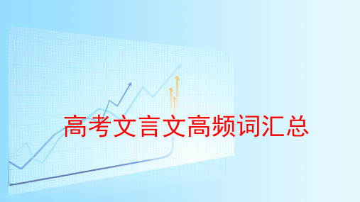 高考文言文高频词汇总