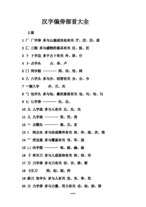 汉字偏旁部首大全[精.选]