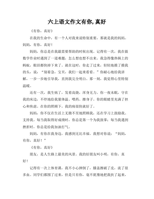 六上语文作文有你,真好