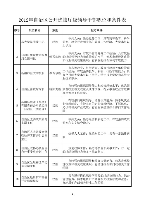 新疆公选职位表(2)