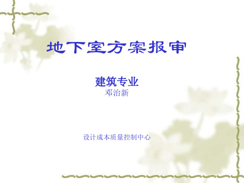 地下室方案报审